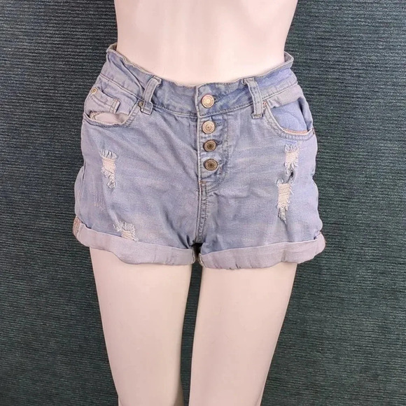 For Kitty Rescue! EnJean High Waist Shorts, Button Fly - Picture 1 of 12